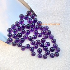Natural Purple Amethyst Round Cabochon 3mm To...