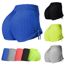 Women Booty Shorts Hot Pants Butt Lifting High Waist Yoga Gym Workout Dry Cool