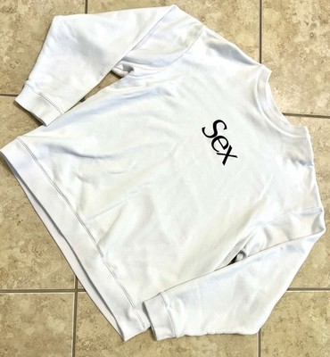CHRISTOPHER KANE White ''More Joy'' Sex Sweater Size Small