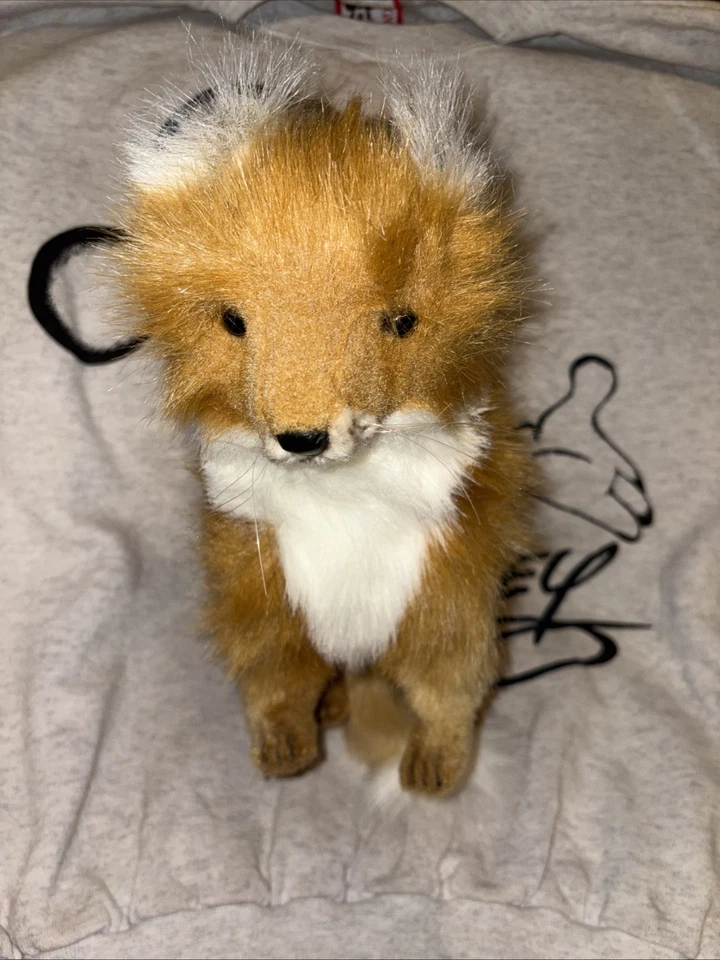 Cachorro de zorro de pie - Juguete suave de peluche realista Hansa 27 cm etiquetas RARO Foto 2 de 4