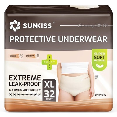 SUNKISS Women Incontinence Underwear, Daytime Disposable Postpartum Adult Pan...