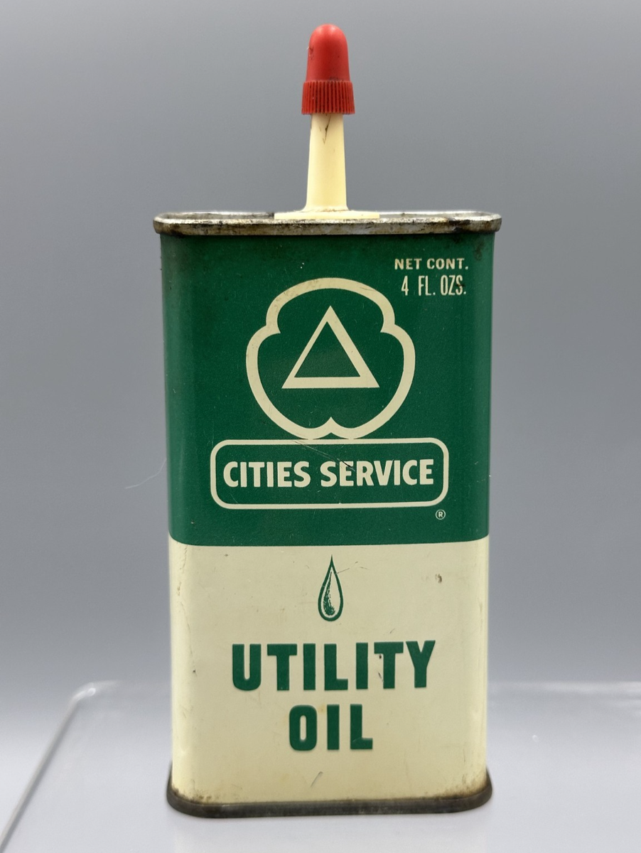 オイル缶4本★1950s-60s／USA／vintage／アメリカ 1950s CITIES SERVICE Utility Oil HANDY OILER Tin Can Vintage Gas