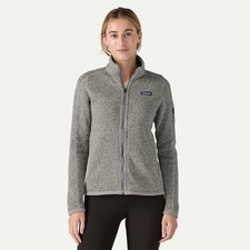 NEW Patagonia Women  s Full Zip Up Better Sweater in Birch White, Size S