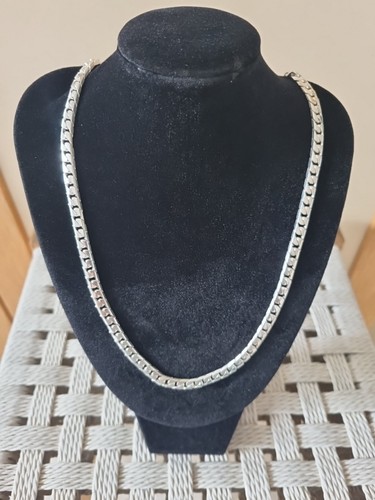 Men's Silver Chain Necklace 925 Solid. 60 Cm. L. 5 Cm. W. 52gr Weight. New.