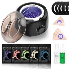 Waxing Kit - Wax Warmer for Hair Removal, Hard Wax Kit with 14oz 5 Bags Hard ...