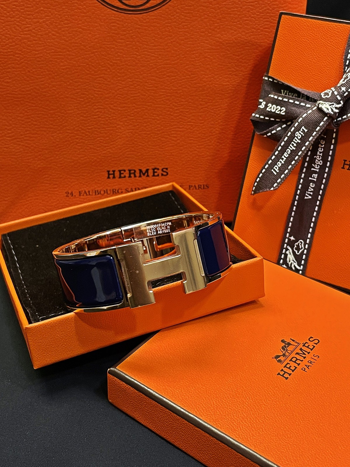 Hermes Navy Rose Gold Clic Clac PM 6907433501 33158236 thumbnail 2