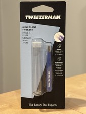 Tweezerman Mini Slant Tweezer With Case Granite Sky Blue