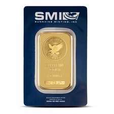 1 oz Sunshine Gold Bar (New w/ Assay, MintMark SI) 4495.24 per troy oz