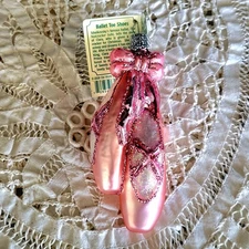 Merck Family’s Old World Christmas Ballet Slippers 4"
