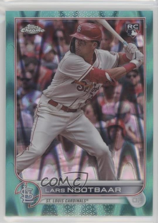 2022 Topps Chrome Sonic Aqua RayWave Refractor 92/199 Lars Nootbaar #19 0fo5