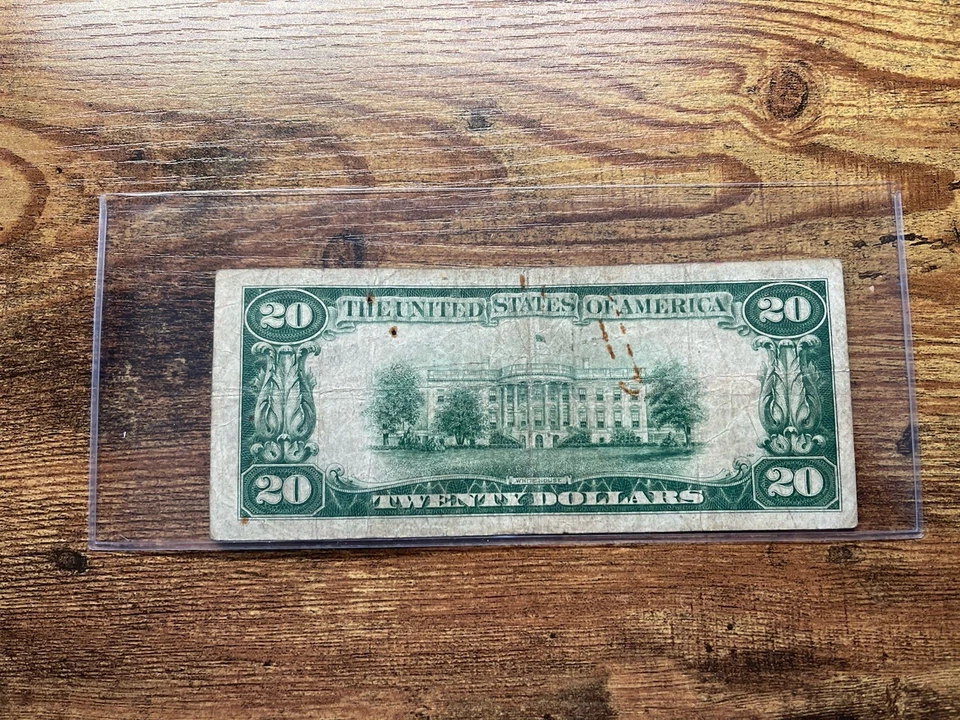 1928 $20 Federal Reserve Note, San Francisco Redeemable in Gold - Numeric 12 - Image 2 of 3