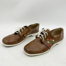 Vintage Brunswick Bowling Shoes Floral Brown Size 8