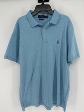 Polo Ralph Lauren - Custom Slim Fit - Light Blue Cotton Polo Shirt - Large