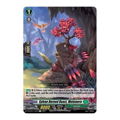 Vanguard TCG Karte D-BT03/114EN C Sylvan Horned Beast, Molemora Advance of Intert
