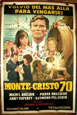 MICHEL AUCLAIR PAUL BARGE ! orig1SH movie poster 1968 SOUS LE SIGNE MONTE-CRISTO