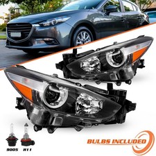 For 2017-2018 Mazda 3 4dr Halogen Projector Headlight Assembly 17-18 Wbulbs