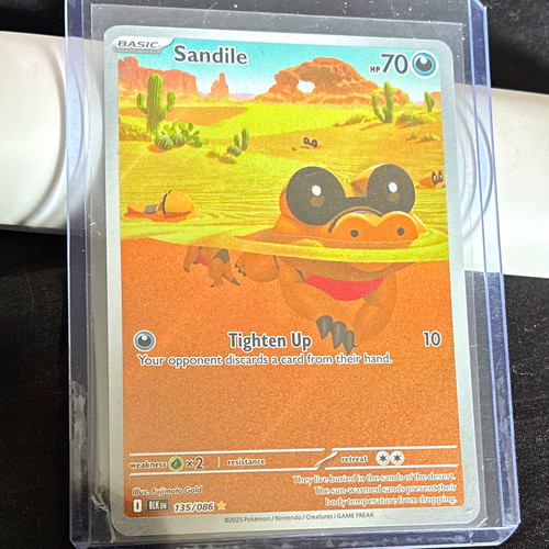 The Pokémon Company Sandile 135/086 SV: Black Bolt IR Holo EN Basic HP 70