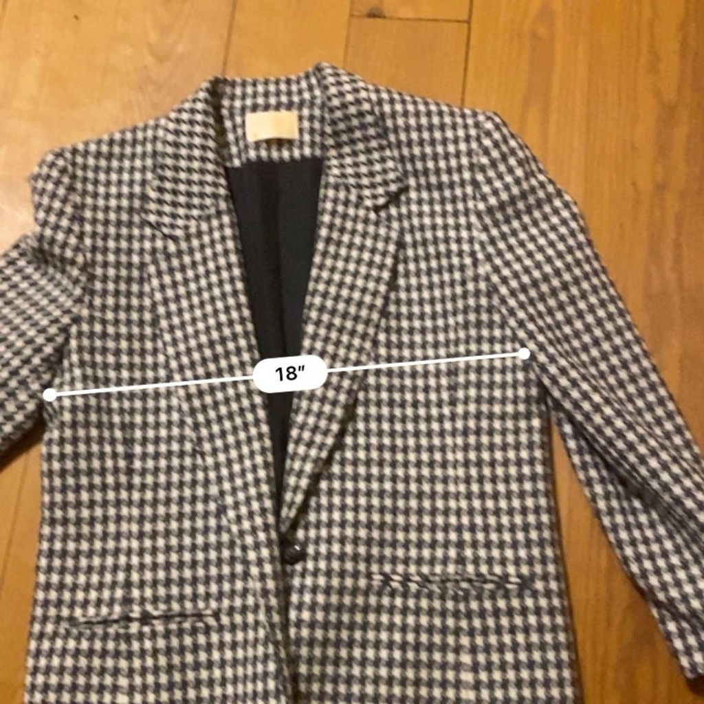 Pendleton Wool Blazer Black White Houndstooth Pla… - image 3