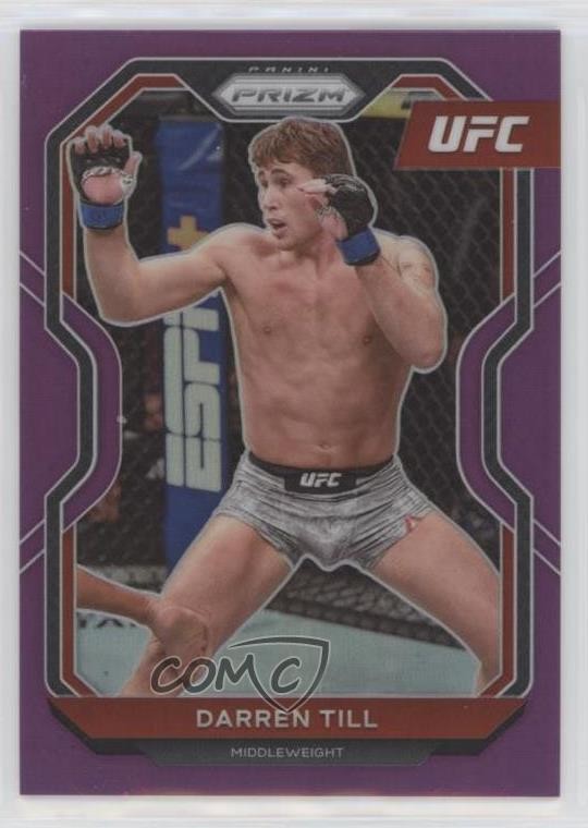 2021 Panini Prizm UFC Purple Prizm 80/149 Darren Till #80 1u6