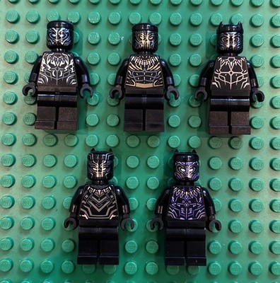 LEGO Marvel Minifigure Black Panther X5 Five Different Varieties