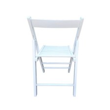 Set of 2 Solid Wood Folding Dining Chairs Foldable Slatted Seat Portable