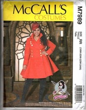 McCall's M7989 Womens 18W to 24W Anime Cosplay Fancy Dress Coat New Uncut Patter