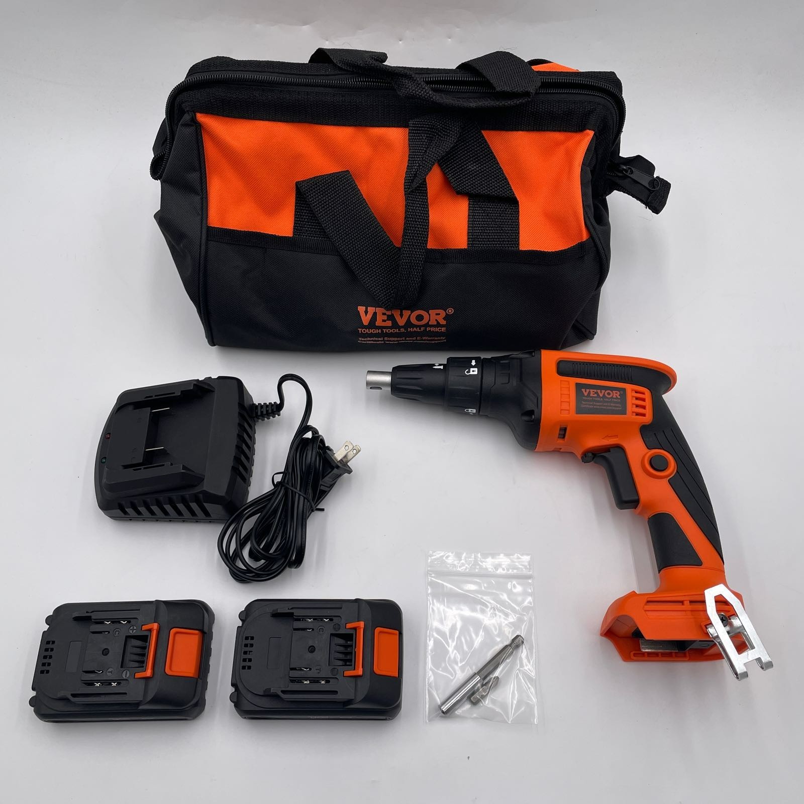 VEVOR 20V Cordless Drywall Screw Gun Kit, 4200RPM Brushless 