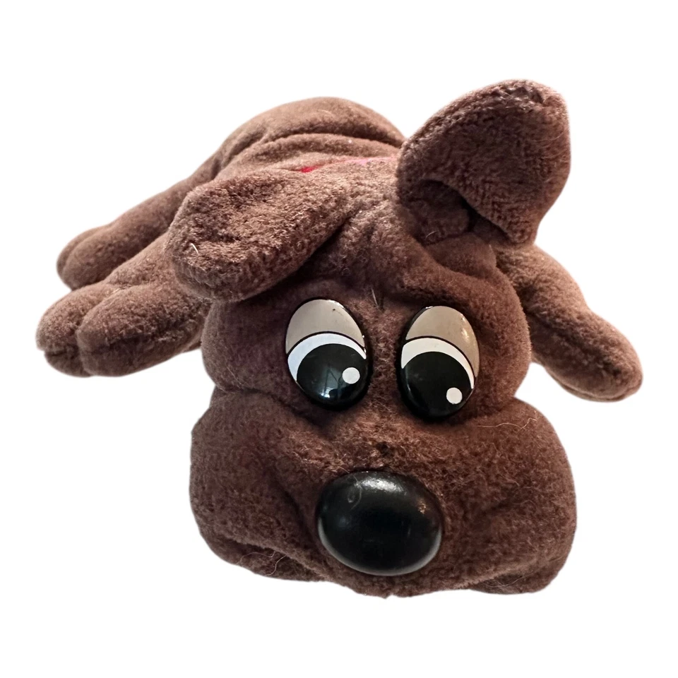 Tonka Pound Puppies Puppy Dog Plush 8" Brown Red Collar Rumple Skins 4045 08 - Image 3 of 4