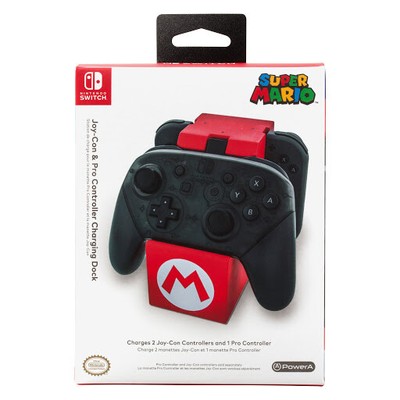 Official Nintendo Switch Super Mario Joy Con Pro Controlador Estacao De Carregamento Ebay