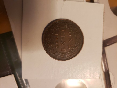 1906 Canada Penny VF One Cent Coin 1c Large Cent Bronze Very Fine - Picture 6 of 8