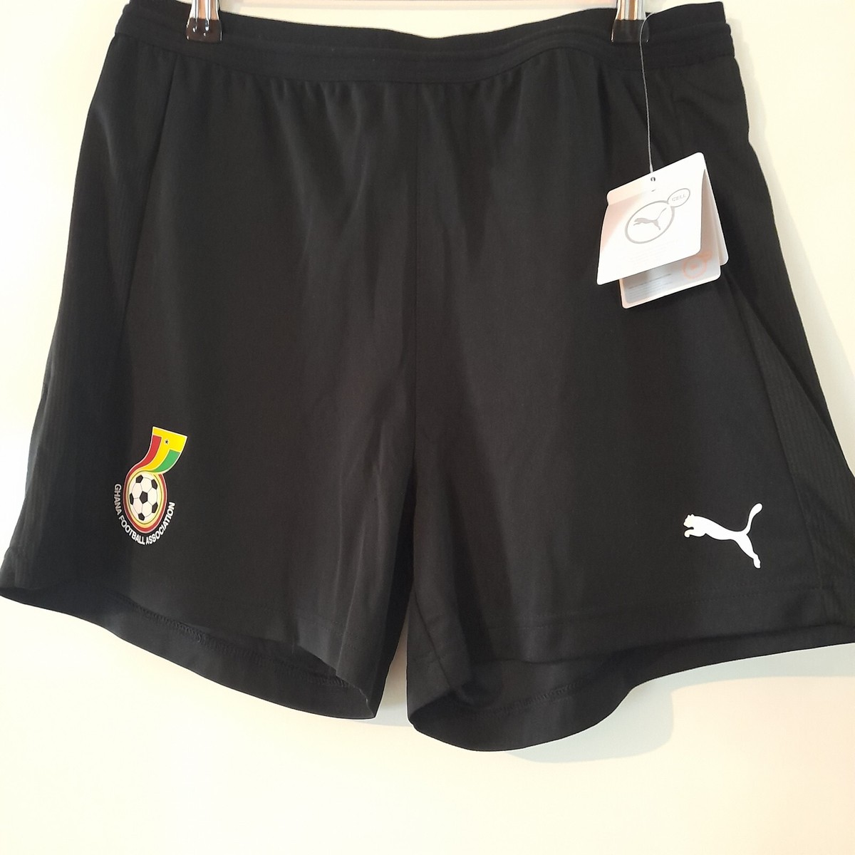 Womans Ghana GFA Africa Puma Home Football Shorts Black UK Size 14