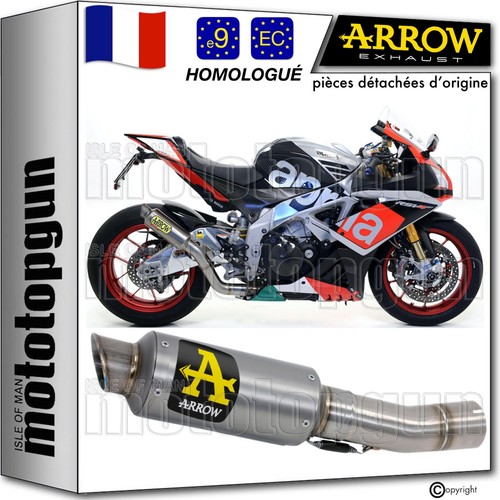 Pot D'échappement ARROW GPGUN Noir Pour Kawasaki Z800 2014 - Homologué GP2 - Inox Noir - Neuf Italie