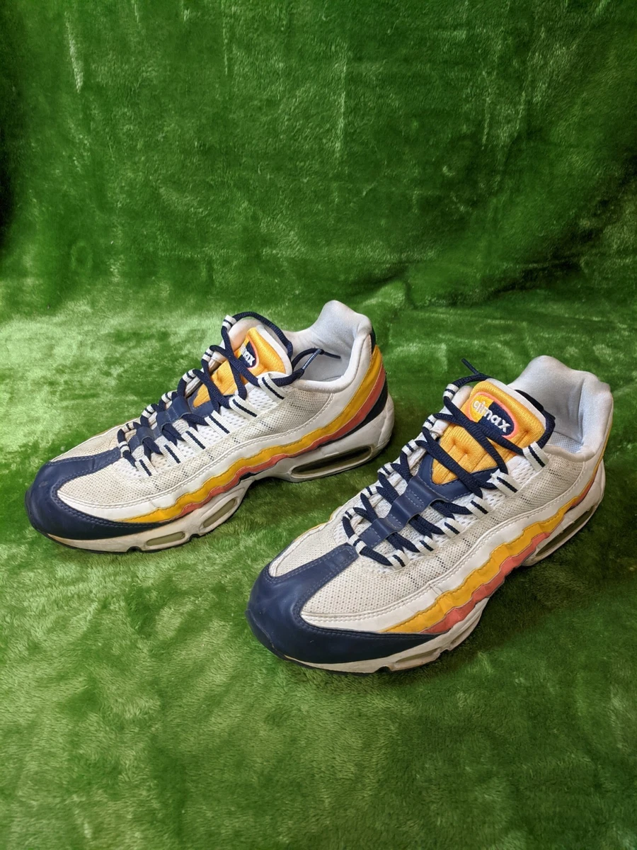 Nike Air Max 95 Men&#039;s Size 10 Shoes Sneakers Navy Blue White Yellow | eBay