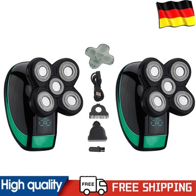 5 Floating Heads Electric Razor Bald Head Clipper Face Beard Shaver Gift for Men