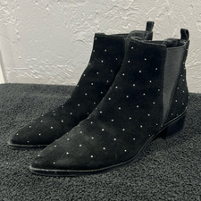 Marc Fisher Mlyanaba Black suede studded ankle bootie - Size 9M - PERFECT 