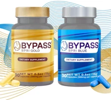 Bypass BPRI Gold & blue capsules green tea ginger leaf aloe vera bypas dietary 2