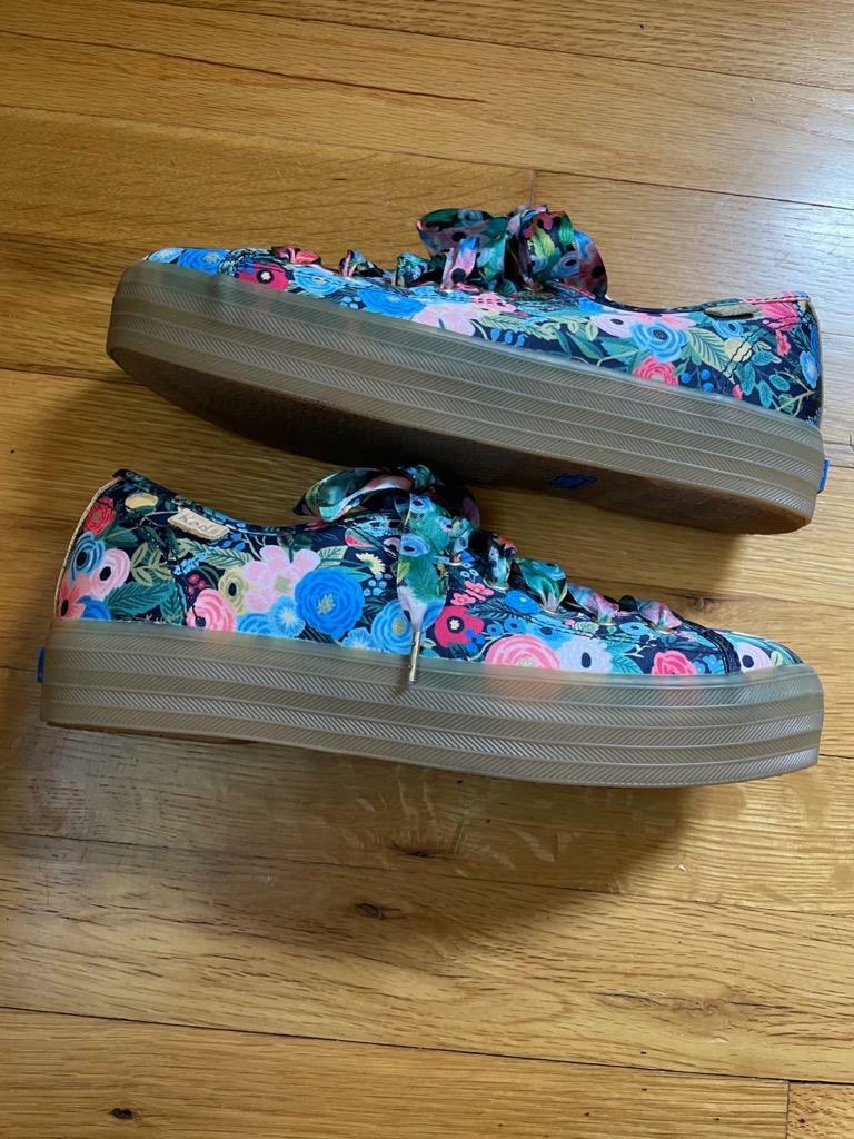 KEDS x Rifle Paper Triple Kick Garden Party Sneakers PRISTINE