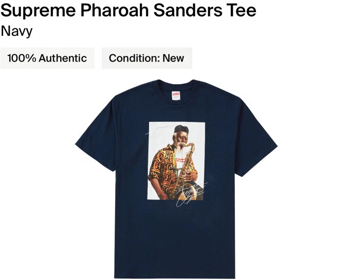 T shirt Supreme Pharoah Sanders ! FW20 ! Marine ! Petit ! Neuf avec étiquettes ! Super rare ! 100 % authentique !!!
