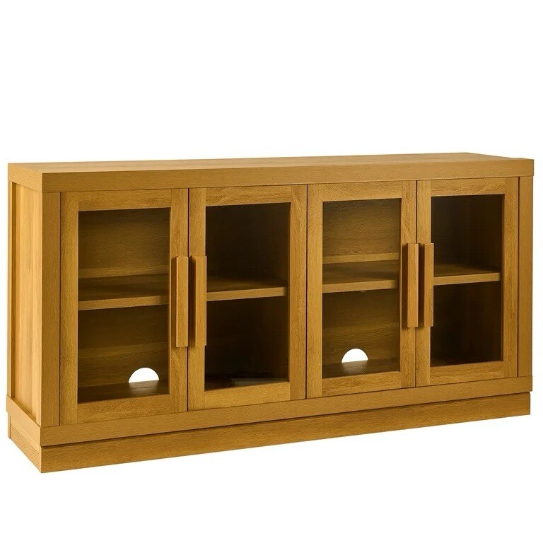 For Tv's Up To 70", Light Honey Finish