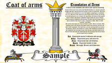 Lis-Lys COAT OF ARMS HERALDRY BLAZONRY PRINT