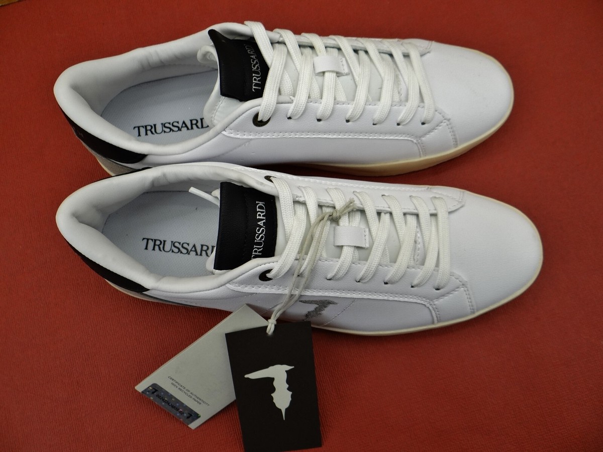 NWT Trussardi Ector Low-Top Sneaker White/Black Size 41 Trussardi Low-top sneakers for Men | Online Sale up to 44  main image 2