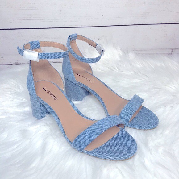 ladies light blue sandals