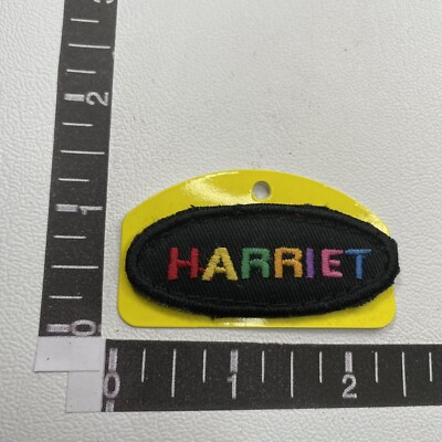 Rainbow Colored Letters HARRIET First Name Patch 16WX
