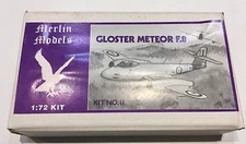 1/72 MERLIN MODELS GLOSTER METEOR MODEL KIT With Decals & Metal Accessories #11