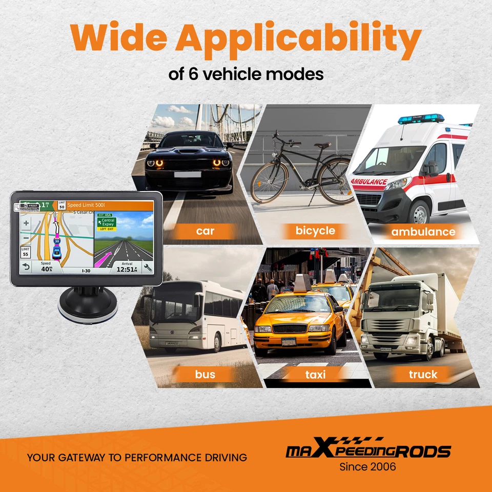 7 Inch Car Truck GPS Navigation System 2D/3D Free Maps Direct install For Van - Image 3 of 4