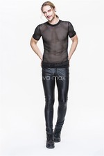 Devil Fashion Men Trousers Black pants Stripe Gothic Steampunk Rock Motorcycle