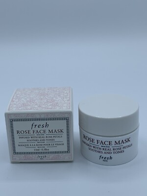 Fresh Rose Face Mask hydrates & tones travel size 0.5 oz / 15 ml NEW IN BOX