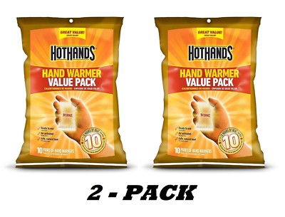 2-Pack HotHands Hand Warmer 10 Pair Value Pack Piece - (20 PAIRS TOTAL)