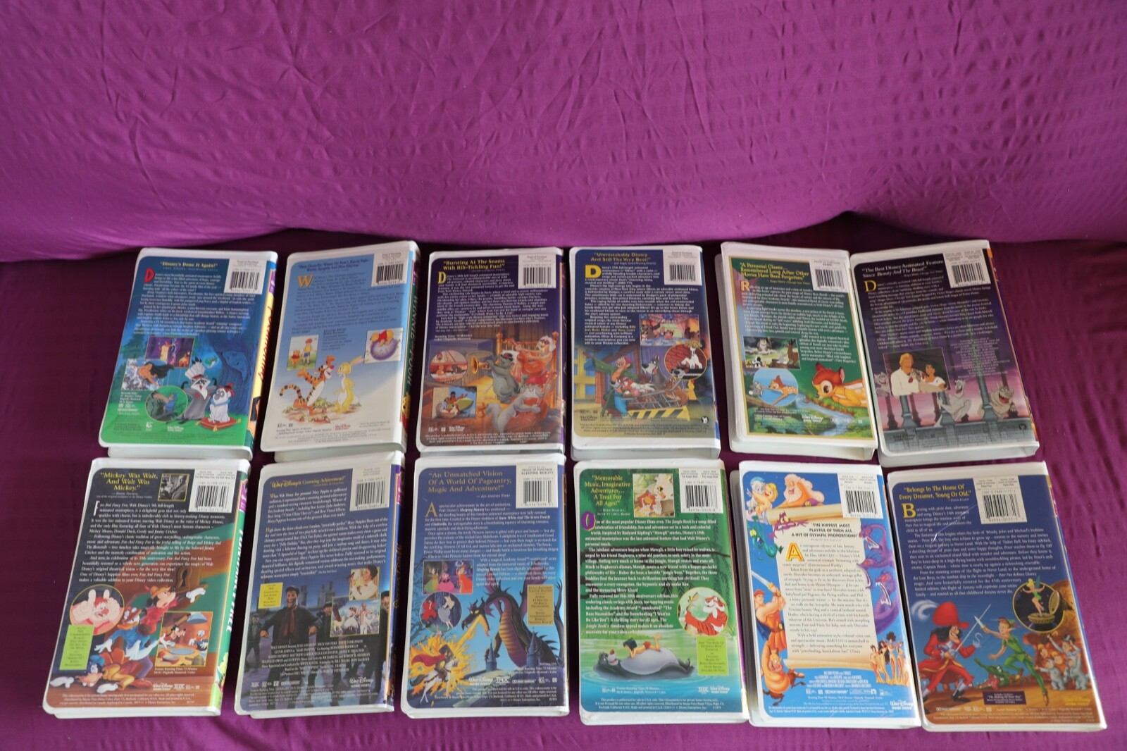 Walt Disney Masterpiece VHS Tapes Entire Collection Lion King, Robin