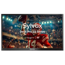 SYLVOX Outdoor TV 55 inch Google TV Waterproof Smart TV 4K HDR 10 Weatherproof